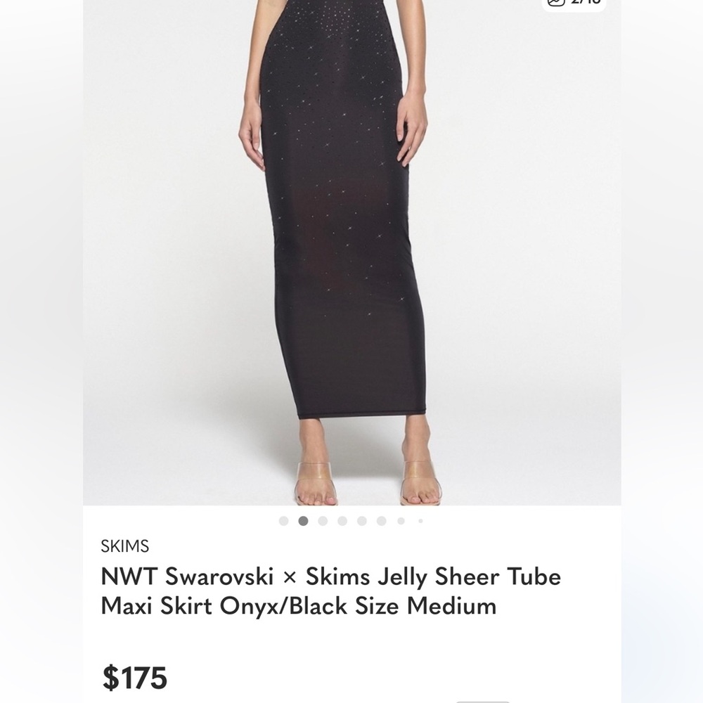 SKIMS x Swarovski Jelly sheer tube skirt SOLD OUT in BROWN